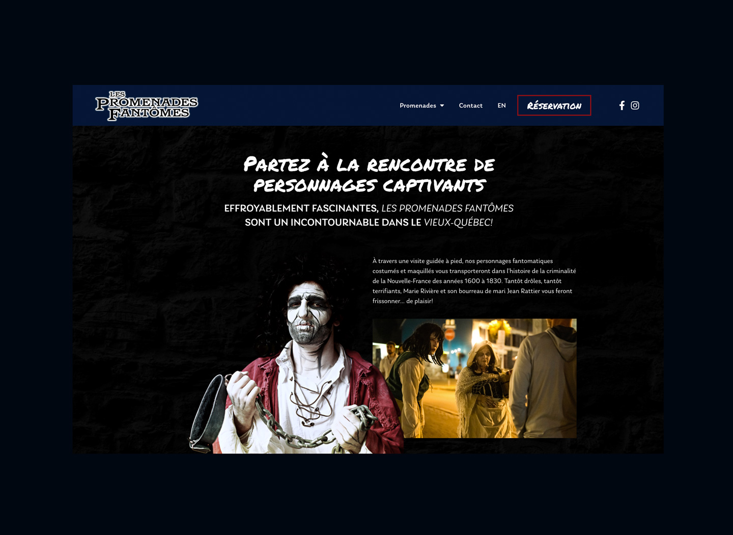 Les Promenades Fantômes - Site web
