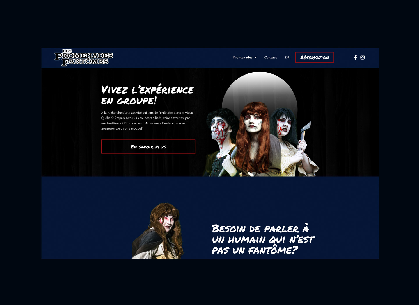 Les Promenades Fantômes - Site web