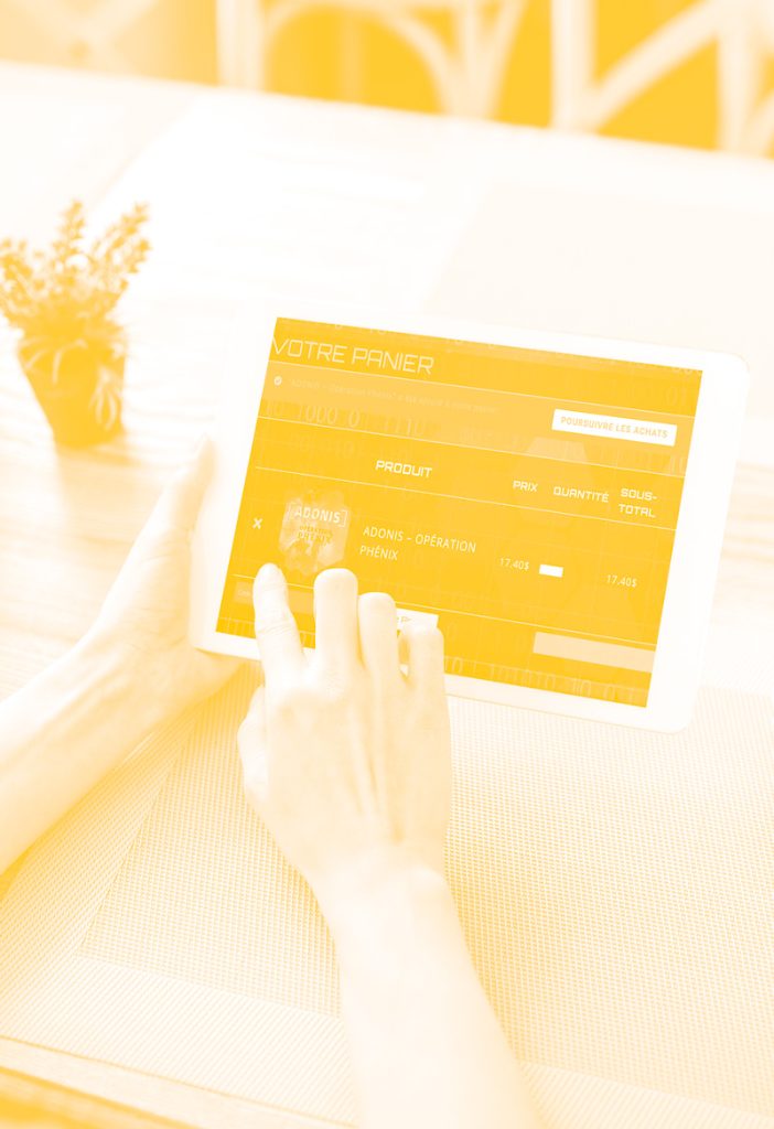 Paiement par carte sur un écran, création de boutique en ligne