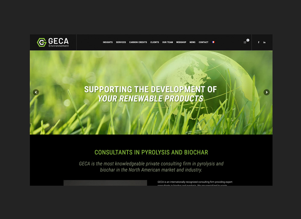 Geca Environnement Site web