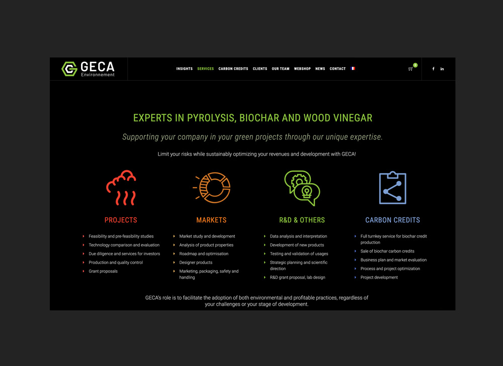 Geca Environnement Site web