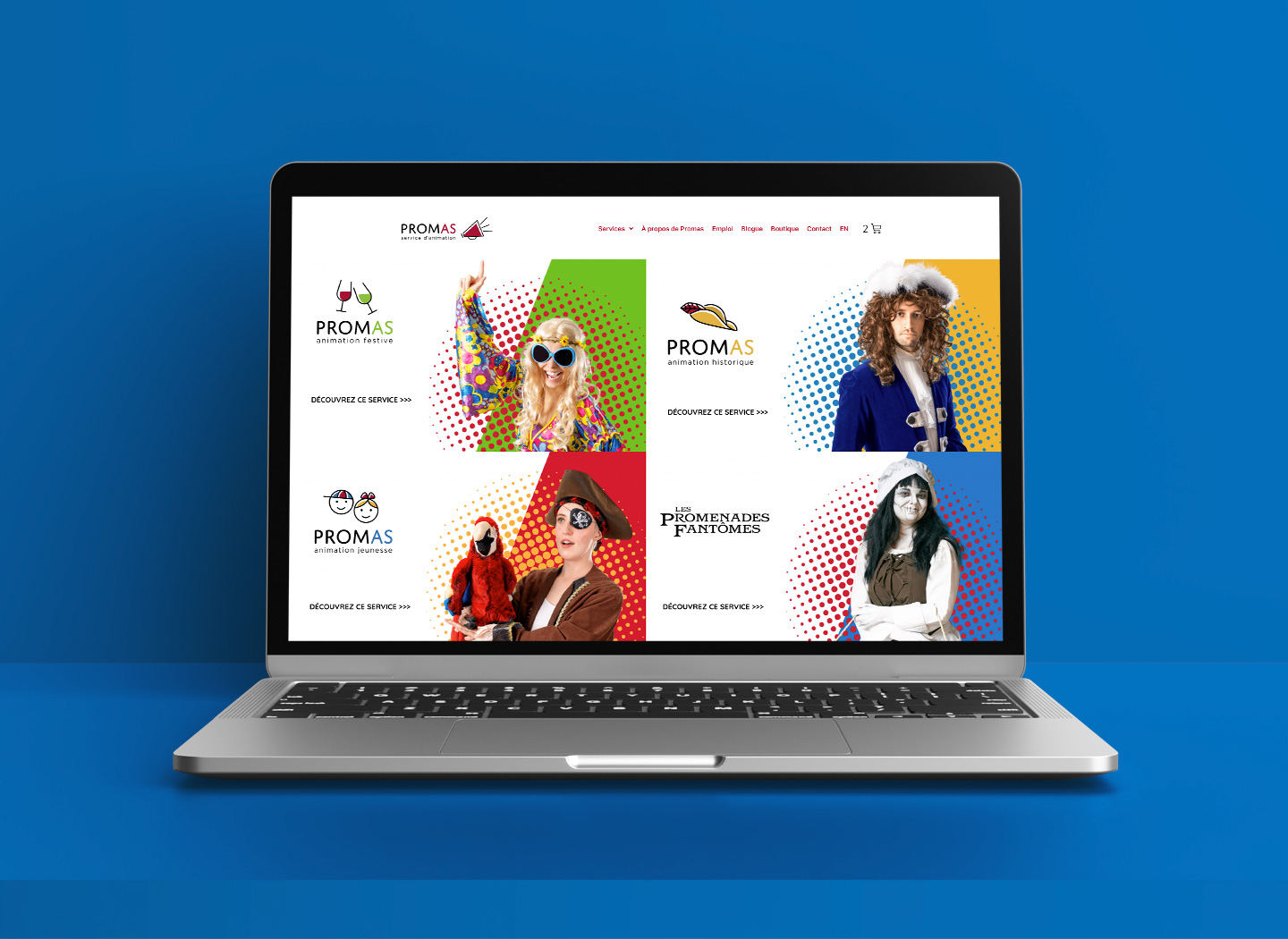 Promas Animation site web et boutique en ligne