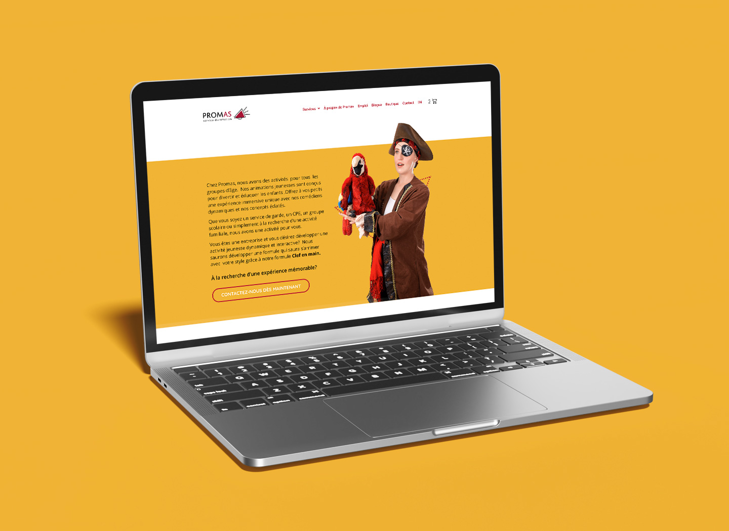 Promas Animation site web et boutique en ligne