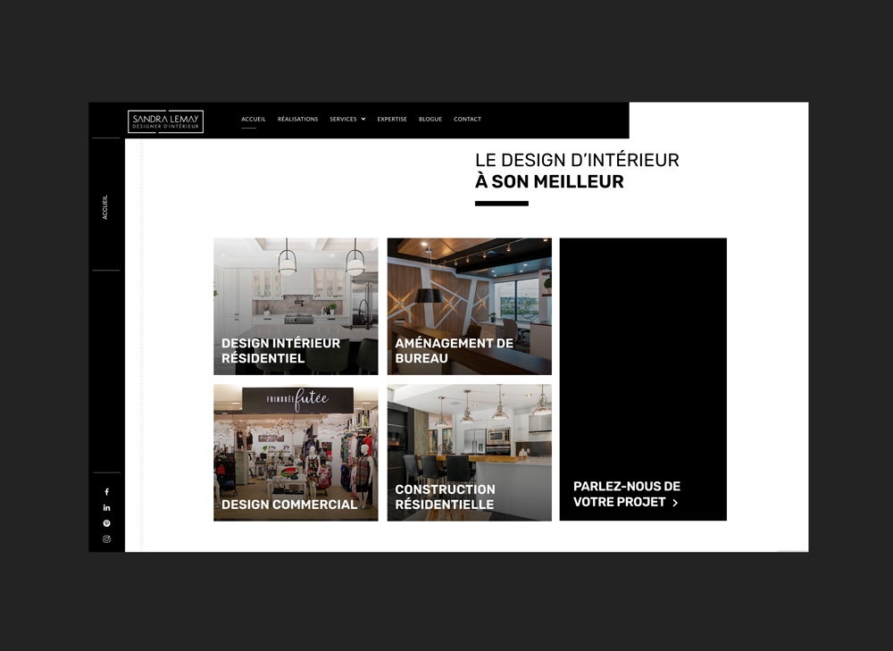 Sandra Lemay Designer d'intérieur - Site-web