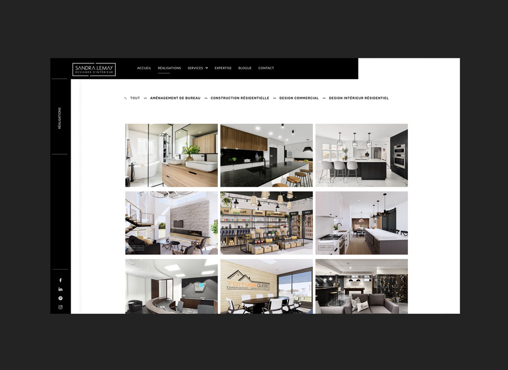 Sandra Lemay Designer d'intérieur - Site-web