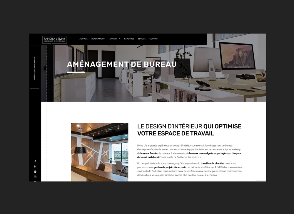 Sandra Lemay Designer d'intérieur - Site-web