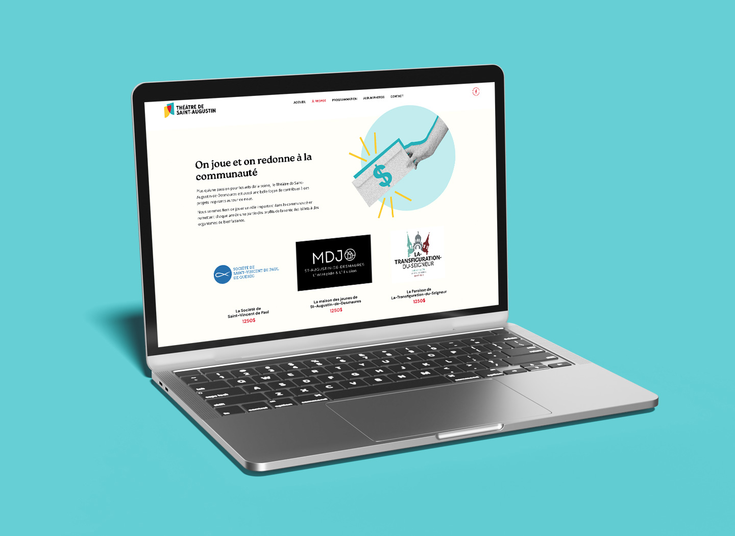 Mise en contexte du site web du Théâtre St-Augustin