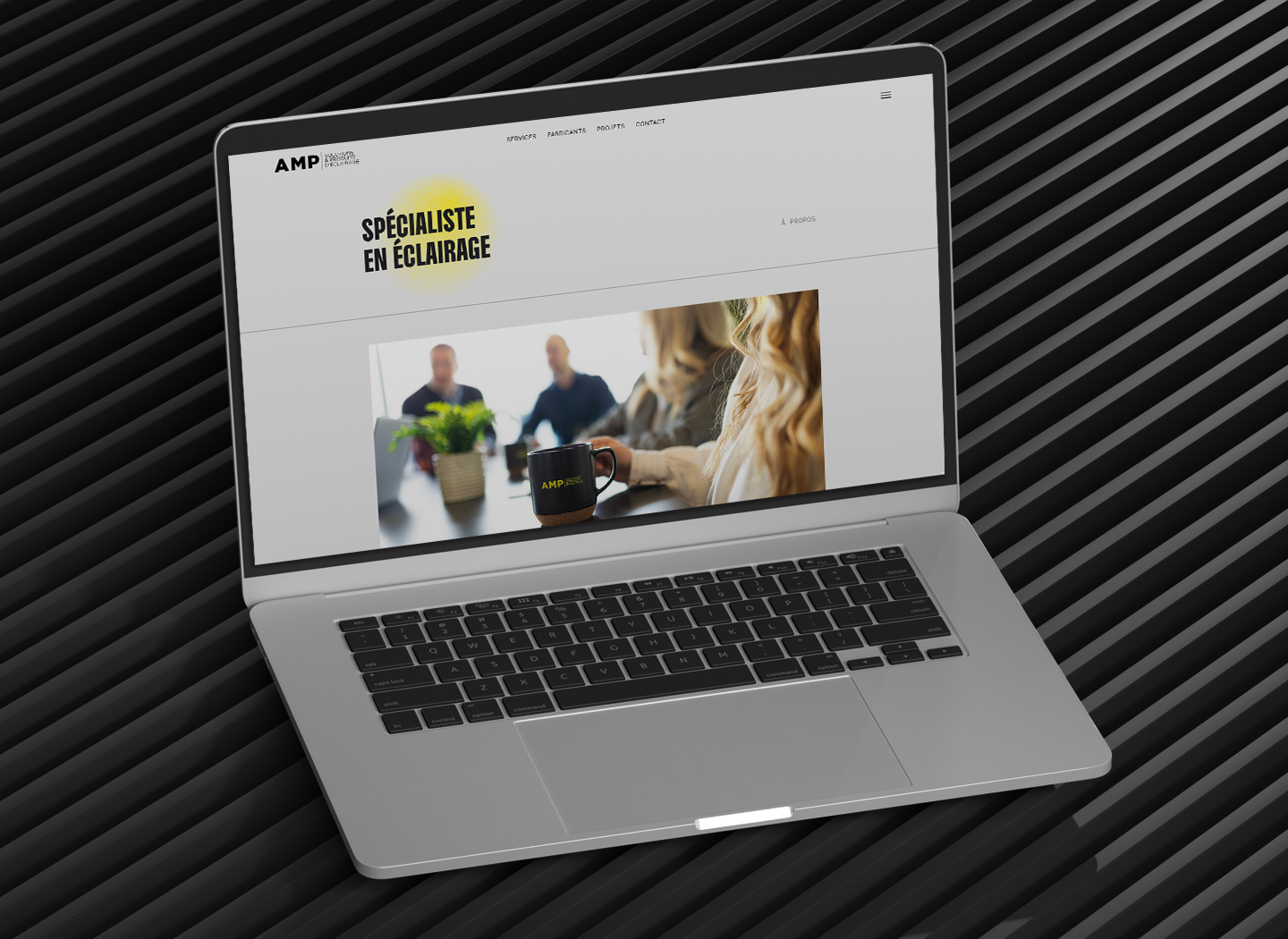 Aperçu du site web AMP Solutions conçu par Tadam Studio créatif à Québec