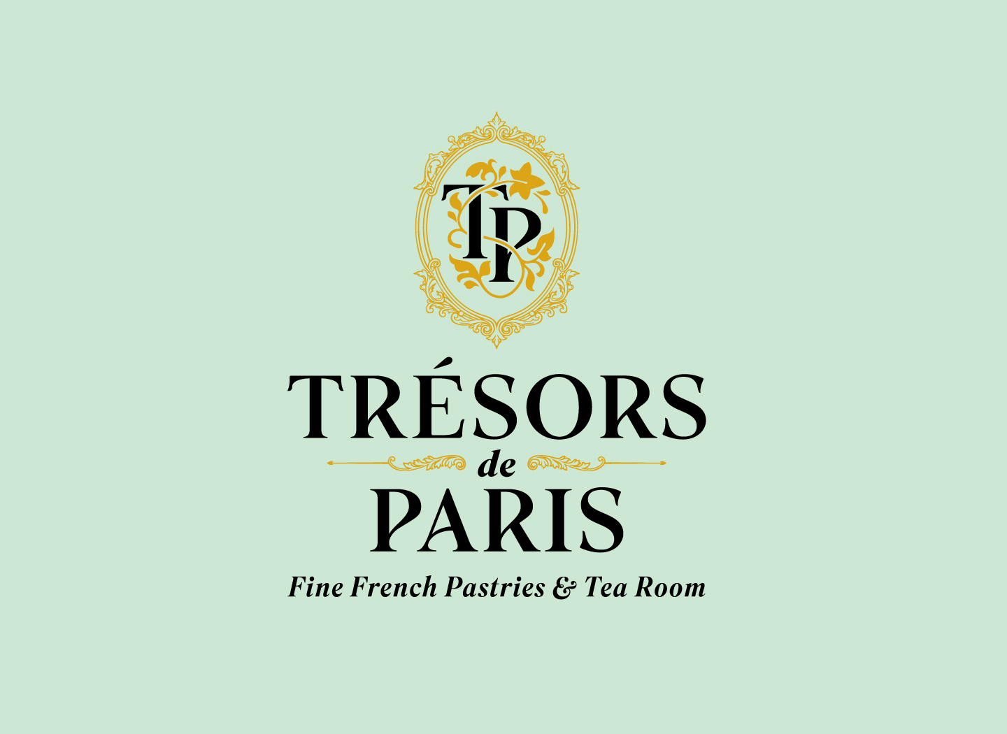 Logo et identité visuelle de la pâtisserie Trésors de Paris
