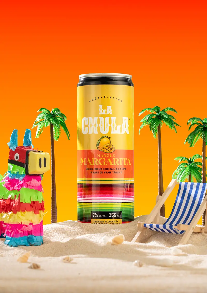 Design d’emballage prêt-à-boire La Chula – packaging coloré et moderne
